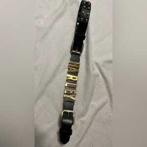 Harley-Davidson Black Leather Belt with Gold HARLEY Letters